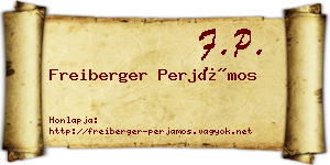 Freiberger Perjámos névjegykártya
